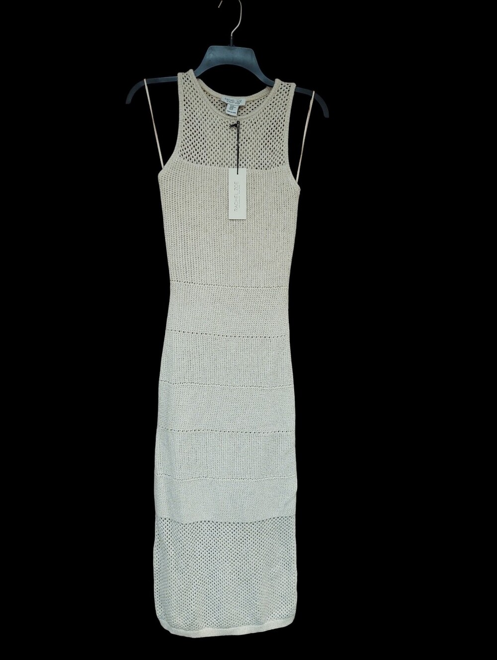 NWT Rachel Zoe Sleeveless Halter Knit Crochet Maxi Dress Size XS